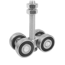 Barn Door Rollers 4 Wheel Trolley Assembly Roller Heavy Duty Sliding Door Hanger Ceiling Mount Barn Door Hardware