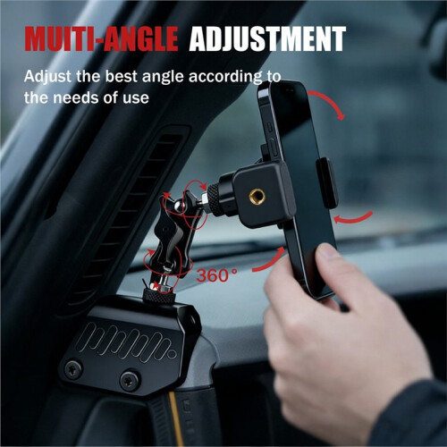 A Pillar Phone Holder for  Bronco 2021-2026 Adjustable Angles 360 Phone Mount Accessories 2