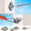 8-Pack M6 Heavy Duty 304 Stainless Steel Hanging Hooks for Wall/Ceiling - Rust-Resistant 6