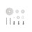 For  CyberBrick 1:48 Single-Axis Plastic Reduction Gear Kit for 3D Printed Models Plastic Reduction Gear Kit 6