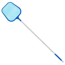 Épuisette de Piscine avec Perche Télescopique, Filet Robuste pour Nettoyer les Feuilles et les Débris, pour Bassin de Piscine Hors