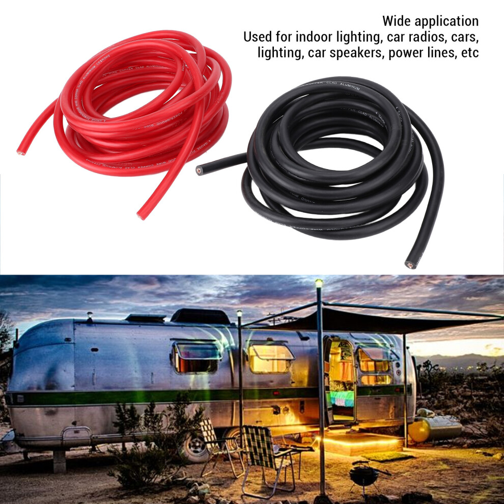 20Ft 4Awg Flexible Power Cable For Car Audio Red/Black 7293282864696