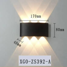 (3 Led)Applique murale extérieure moderne à LED pour cour et chemin d'éclairage