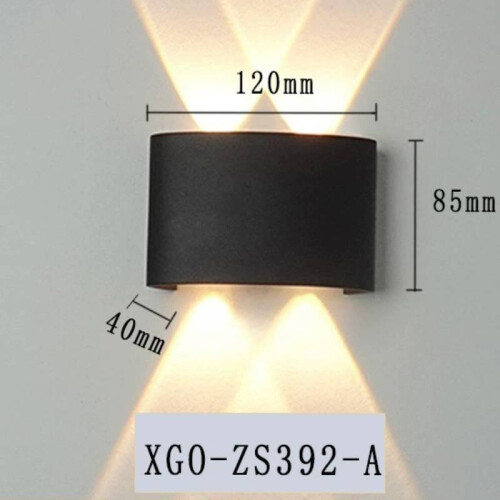 (2 Led)Applique led moderno da esterno per cortile e illuminazione percorso