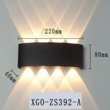 (4 Led)Applique murale extérieure moderne à LED pour cour et chemin d'éclairage