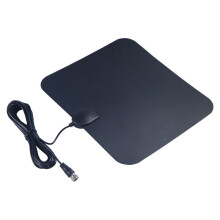 (Black)Antenne Hdtv Intérieure pour Signal Numérique Atsc Dvb T2 avec Gain 30dbi et Utilisation Domestique