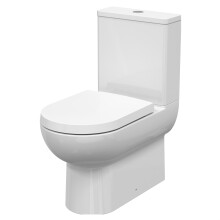 Morridge Contemporary Round Rimless Toilet Pan and Cistern - 800 x 375 x 660mm
