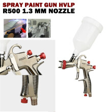 R500 LVLP Car Air Spray Gun Gravity Airbrush Painting Gun Nozzle 1.3mm 600cc Cup