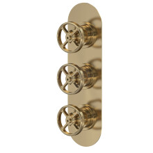 Knurled Triple Shower Valve