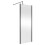 Balterley Balterley Wetroom Screen with Support Bar, 800mm, Matt Black 2