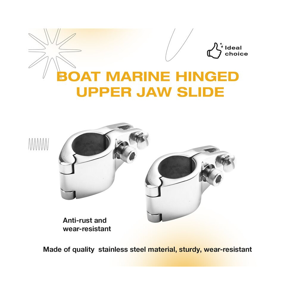 2Pcs 22Mm Boat Marine Hinged Upper Jaw Slide Hardware Fittings Stainless Steel Sliding Jaw Hinge Boat Jaw Hinged 6033228996439