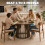 Homcom HOMCOM Modern Dining Table for 4-6 People 120 cm Light Walnut 4