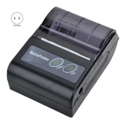 Portable Handheld Thermal Label Printer -Compatible Wireless Receipt Printing US Plug 1