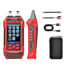 TOOLTOP Network Cable Tester 4 in 1 Multi-Function Fiber Optical Power Meter Visual Fault Locator Noise-Free LAN Tracking