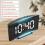 Electronic Alarms Clock Digital LED Large Display Mirror Electronic Clock Digital Alarms Clock LED Mirror Clocks 6