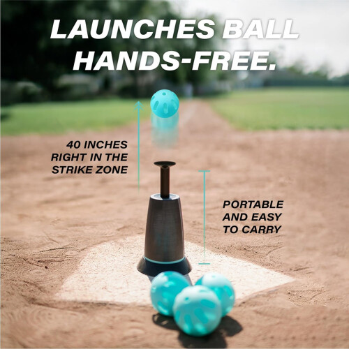 Tee Popper, Nylon Strength, Baseball Training for Hitting Without A Pitcher 1 Popper  Included 2