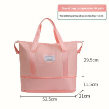 (Pink) Travel Storage Bag Large Capacity Portable Clothes Waterproof Organizer Travel