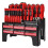 100Pcs Magnetic Screwdriver Set Tools for Professional Use with Storage Rack Red 1