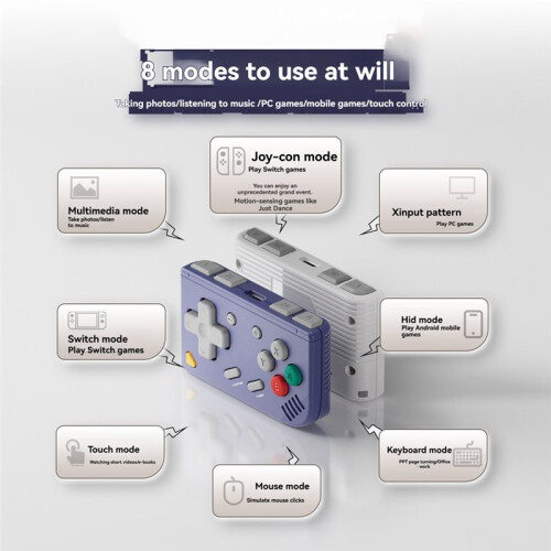 Retro  Gamepad Portable Wireless  Controller E-Book PPT Video Page-Turining for Switch1/2 Android PC B 2