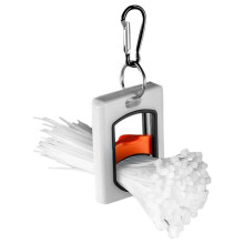 Portable with Buckle Cable Organizer Mountaineering Buckle Design, Zip Tie Storage Tool Portable Anti Loss Fixator
