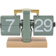 1 Pc Flip Table Clock - Mechanical Retro Style - Flip Clock - Home and School Decoration, Picture Color