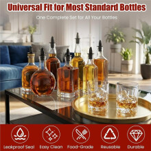 24pcs Bottle Pour Spouts Plastic Liquor Bottle Pourers with Pourers Dust Cap Covers Bottle Pourers for Liquor Bottles