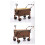 Trolley Handle Folding Wagon Push Handle Easy to Install Detachable Universal Foldable Replace Part Push Pull Bar 5