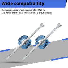 2 Pcs Ceiling Fan Brace Electrical Box 14.25 to 22.5 Inch Adjustable Electrical Box and Support Bar Fan Bracket