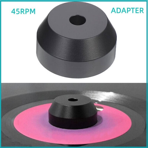 Adaptador Universal de Alumínio para Disco de Vinil de 45 RPM com Cúpula Central para Toca-Discos de 7 Polegadas (EP) 2