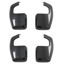 2X Car Carbon Rear View Rearview Side Glass Mirror Cover Trim Side Mirror Caps for  Transit 2017 Tourneo Custom 2016