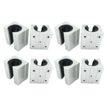 4X SBR25UU Linear Bearing Slider Unit, 25mm Hole Diameter Linear Light Bearing Guide Rail Cylindrical