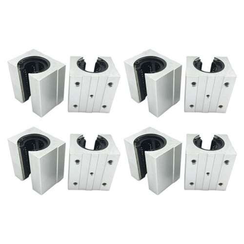 4X SBR25UU Linear  Bearing Slider Unit, 25mm Hole Diameter Linear Light Bearing Guide Rail Cylindrical