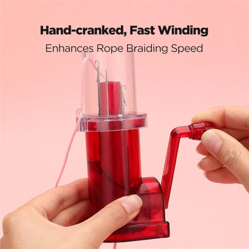 Knitting Machine, Hand-Cranked Knitter/Maker,Rope Knitting Machine,Braiding Machine for DIY Yarn Rope Weaving 1