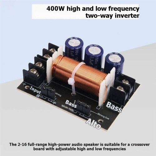 400W High and Low Frequency Divider Solderless DIY Debuggable Universal Speaker Speaker 2 Way Divider Sound Board Module 1