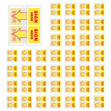 600 Unidades de Etiquetas para Firmar Aquí, Pegatinas para Firmar Aquí, Banderas para Firmar Aquí con Bandera de Flechas Dispensadoras, 1 Pulgada