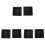 100mm x 100mm Plastic Ribbed Square End Caps Cover Tube Inserts 6 Pcs 1