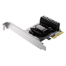 Pcie to 6Ports  3.0 Controller Card Controller Expansion Card ASM1166 Supports NAS, , and Linux