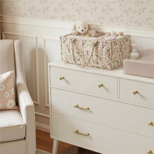 Blumenmuster-Windelkorb, Stilvoller Aufbewahrungskorb Fürs Kinderzimmer, Wickeltasche, Geschenk Zur Babyparty, Must-Have für die Baby-Ausstattung