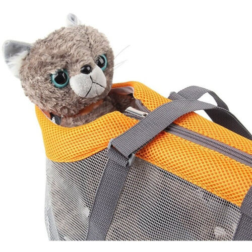 Bag for Cats & Dogs - Foldable Travel Bag with Handheld Strap, Breathable Mesh B: 1
