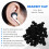 Fasdga 100 Pcs Black Sponge Earbud Headphone Cap Ear Pads Cover Replacement 5
