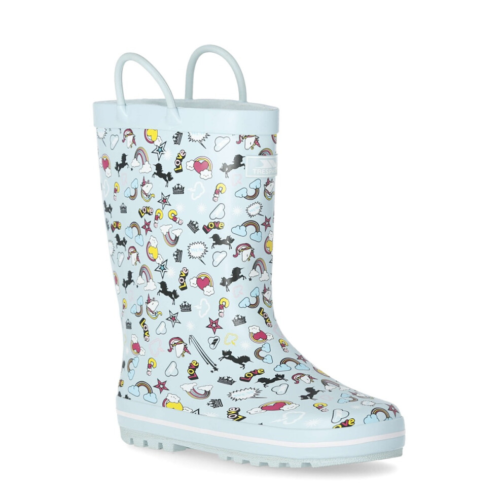 Trespass (11, Unicorn Mint) Starryton Kids Unicorn Printed Wellies