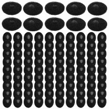 Fasdga 100 Pcs Black Sponge Earbud Headphone Cap Ear Pads Cover Replacement