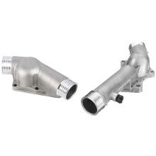 2 Pcs Aluminum Thermostat Housing Cover for , Silver & Silver-Grey