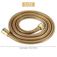 Manguera de Ducha de Oro de 1.5 M Tubo de Agua de Baño de Acero Inoxidable Flexible Largo