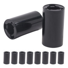 10 Pack AA auf C Batterie Adapter Koffer, AA auf C Abstands Halter, AA auf C Batterie Adapter Konverter Koffer (Schwarz)