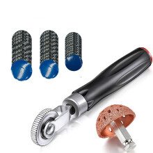 32Pcs Tire Repair Patch Tools Kit, Tire Patch Roller with Tire Buffer Wheel and Tire Repair Patches for Car Trucks 42mm