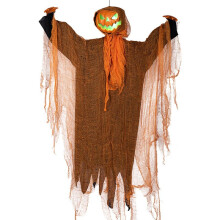 Pumpkin Scarecrow Decor Outdoor Pumpkin Scarecrow Decoration Spooky Bendable Arms Skeleton Outdoor Decoration