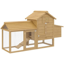 Gallinero pequeño de exterior, jaula para gallinas con patas, multiequipo, madera maciza de abeto.