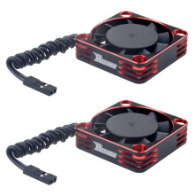 SURPASS HOBBY 2 Szt. Wentylator Chłodzący Silnik 40mm Radiator do Modeli RC 16000RPM Wentylator Chłodzący ESC do Modeli Samochodów RC 1/10 1/8 A