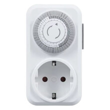 Zeitschaltuhr Steckdose 24-Stunden Zyklusschalter Mechanische Zeitschaltuhr Automatische Abschaltung mit Überlastschutz 16A High-Power EU Stecker